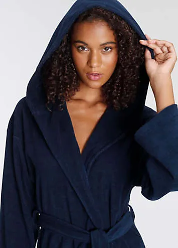 LASCANA Long Hooded Bathrobe | Grattan