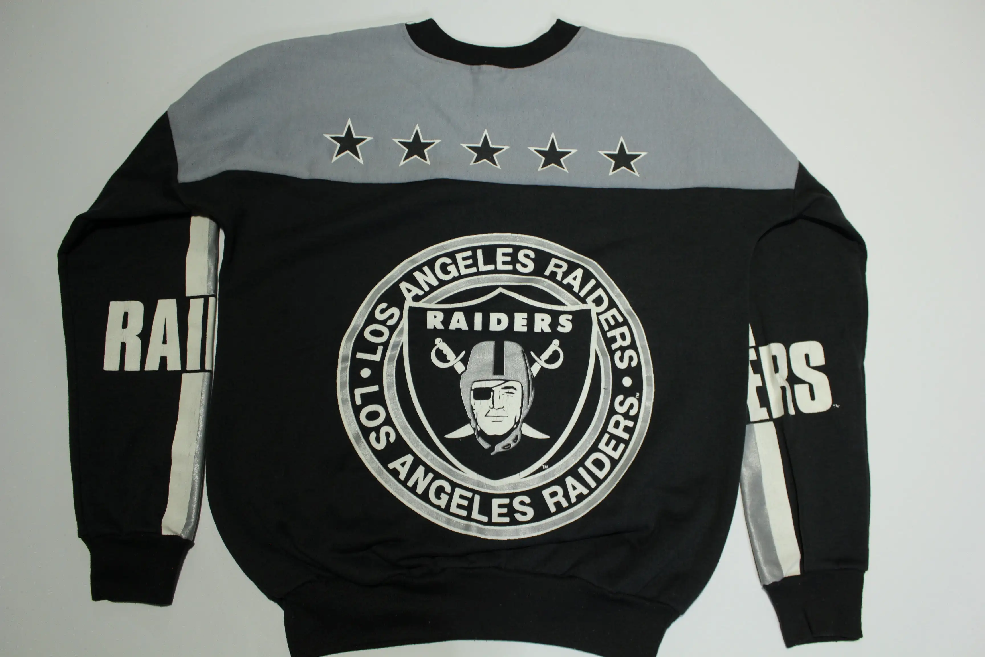 Los Angeles Raiders Vintage 90's AOP Garan Official Licensed LA NFL Crewneck Sweatshirt