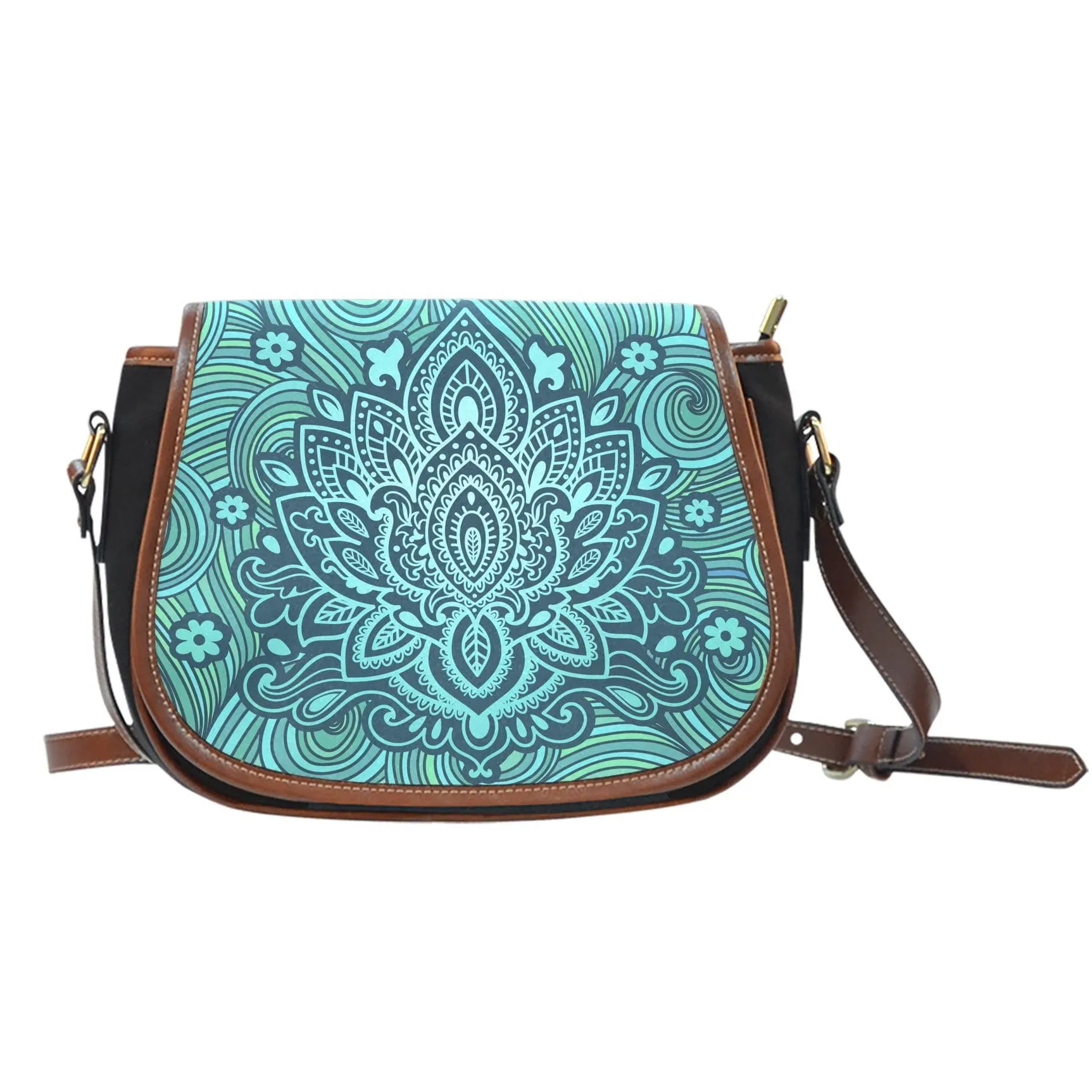 Lotus Ornament Saddle Bag