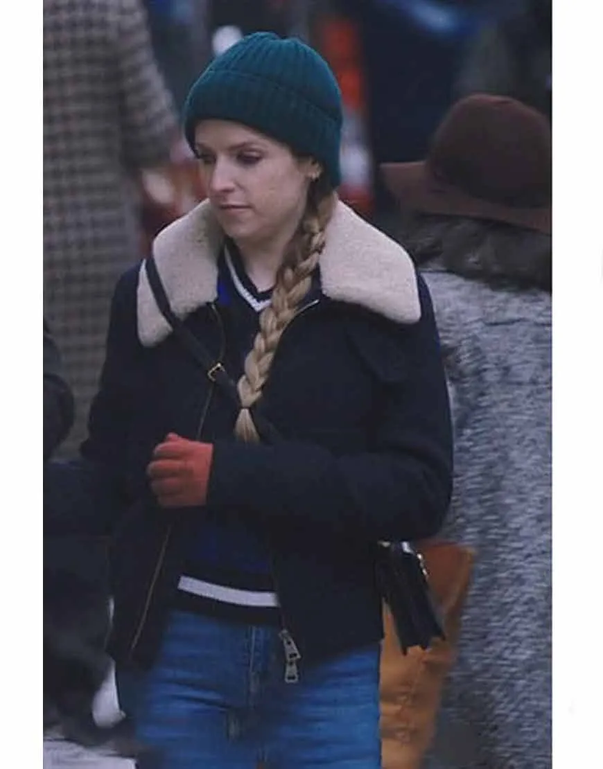 Love Life Anna Kendrick Shearling Collar Jacket