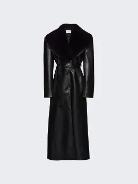 Magda Butrym   Long Belted Coat Black 