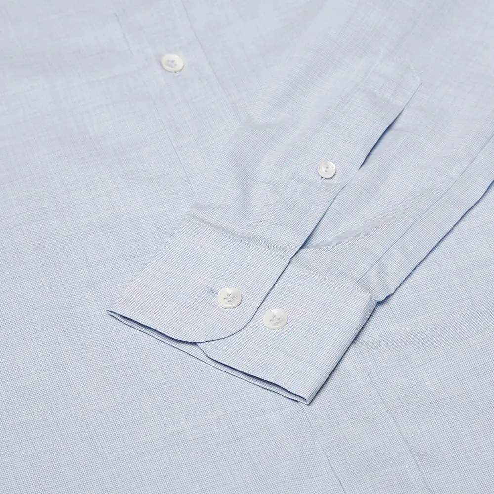 Maison Martin Margiela 14 Button Collar Micro Stripe ShirtLight Blue