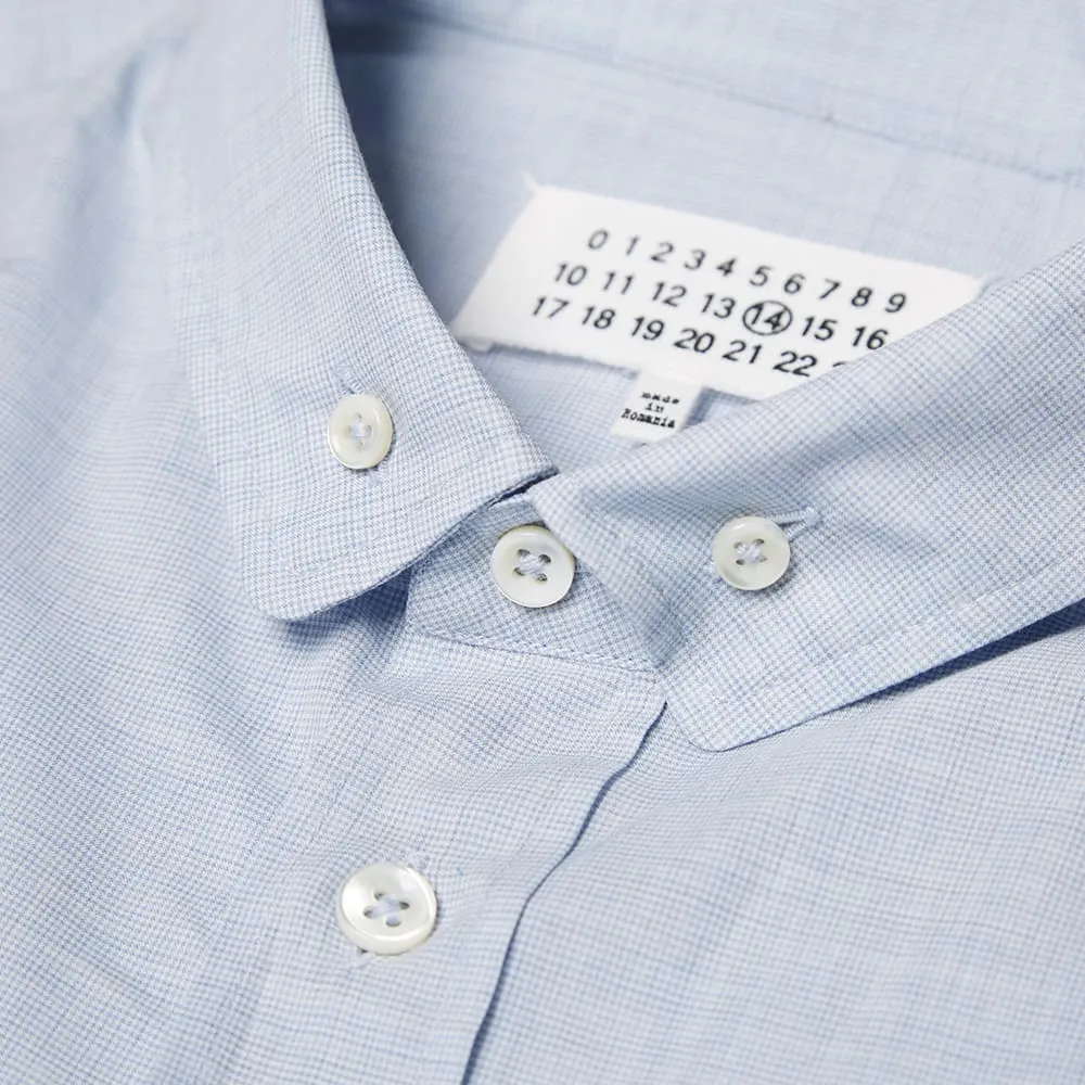 Maison Martin Margiela 14 Button Collar Micro Stripe ShirtLight Blue