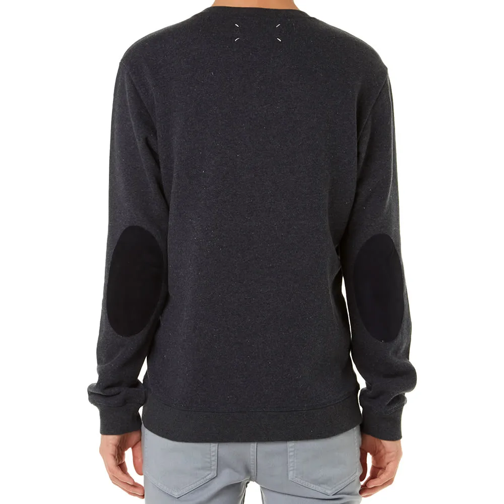 Maison Martin Margiela 14 Crew Neck Elbow Patch SweatDark Grey