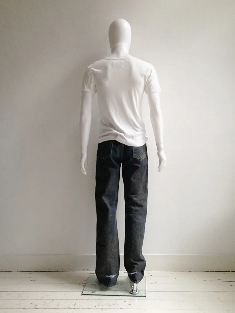 Maison Martin Margiela artisanal green painted jeans