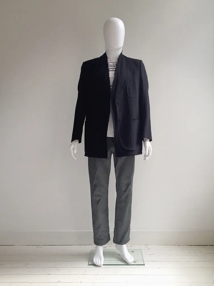 Maison Martin Margiela black covered blazer — fall 2001