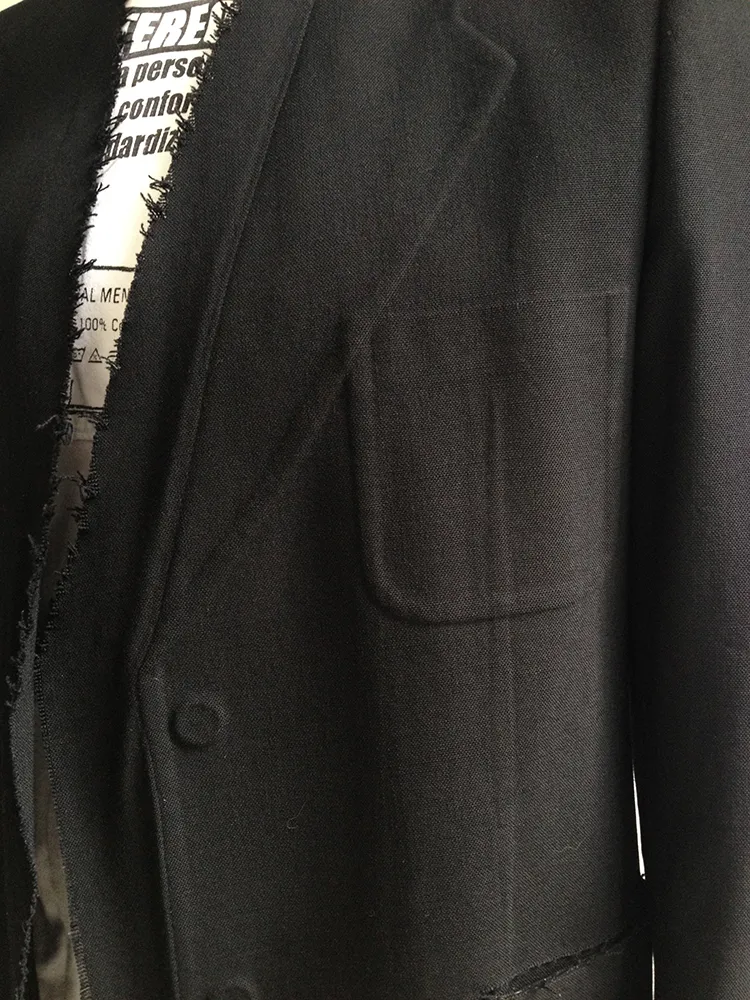 Maison Martin Margiela black covered blazer — fall 2001