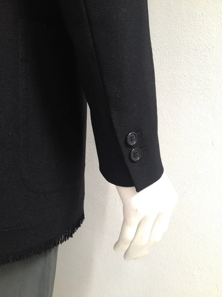 Maison Martin Margiela black covered blazer — fall 2001