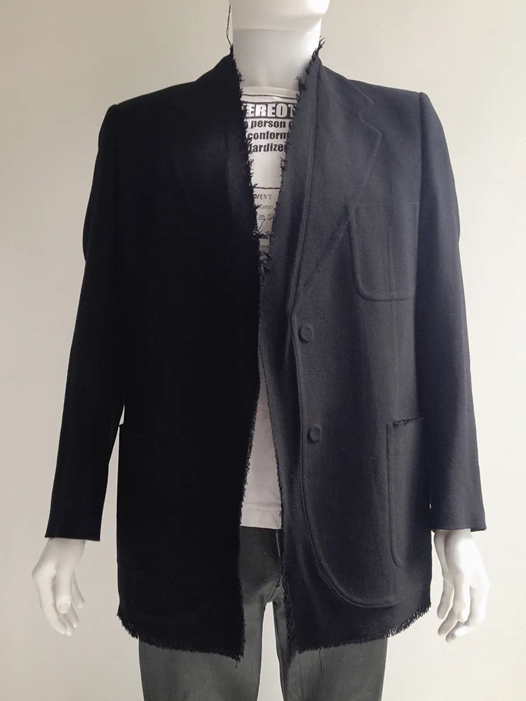 Maison Martin Margiela black covered blazer — fall 2001