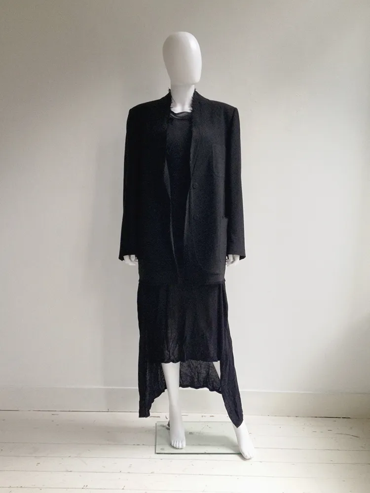 Maison Martin Margiela black covered blazer — fall 2001