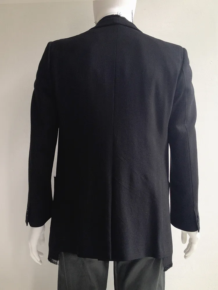 Maison Martin Margiela black covered blazer — fall 2001