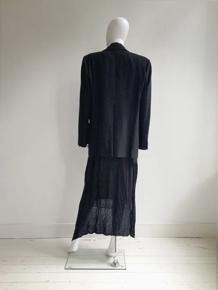 Maison Martin Margiela black covered blazer — fall 2001