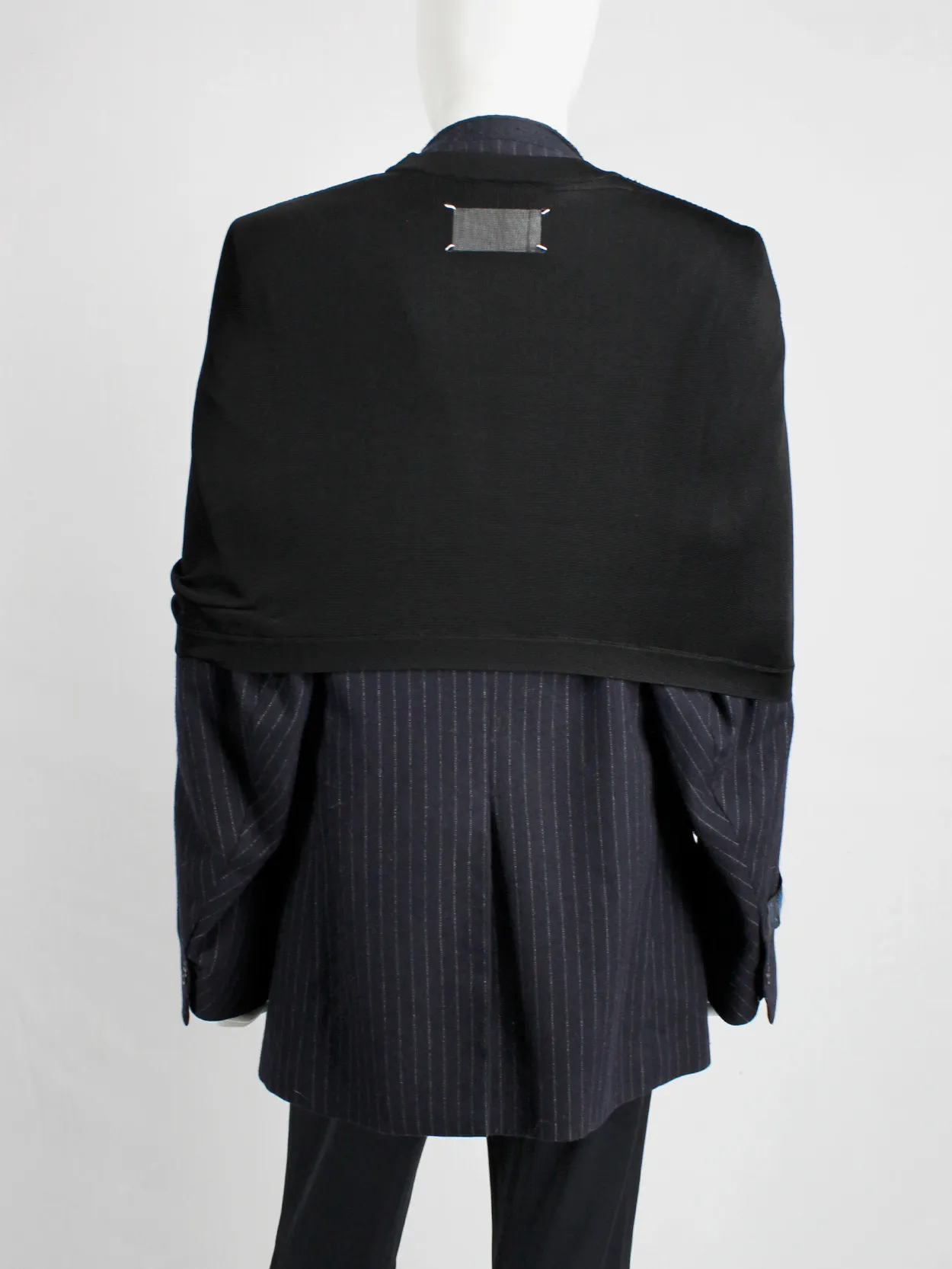 Maison Martin Margiela black mesh capelet — spring 2007