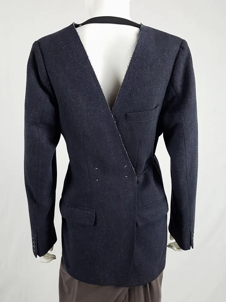 Maison Martin Margiela grey felt backwards blazer — fall 1994