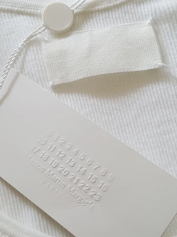 Maison Martin Margiela white stapled tanktop — spring 2007