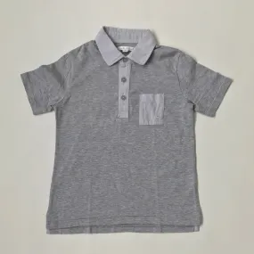 Marie-Chantal Grey Cotton Polo Shirt: 4 Years