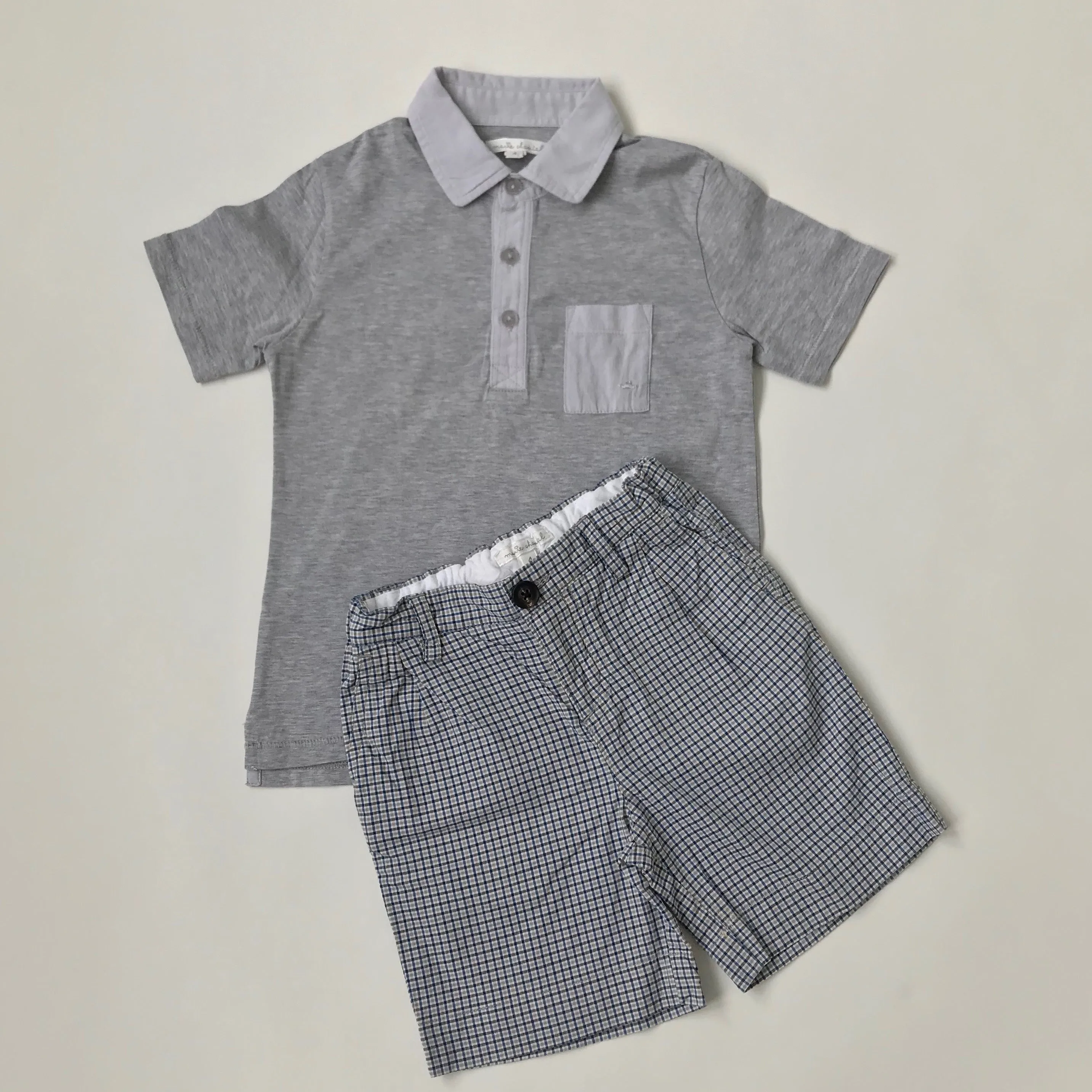 Marie-Chantal Grey Cotton Polo Shirt: 4 Years