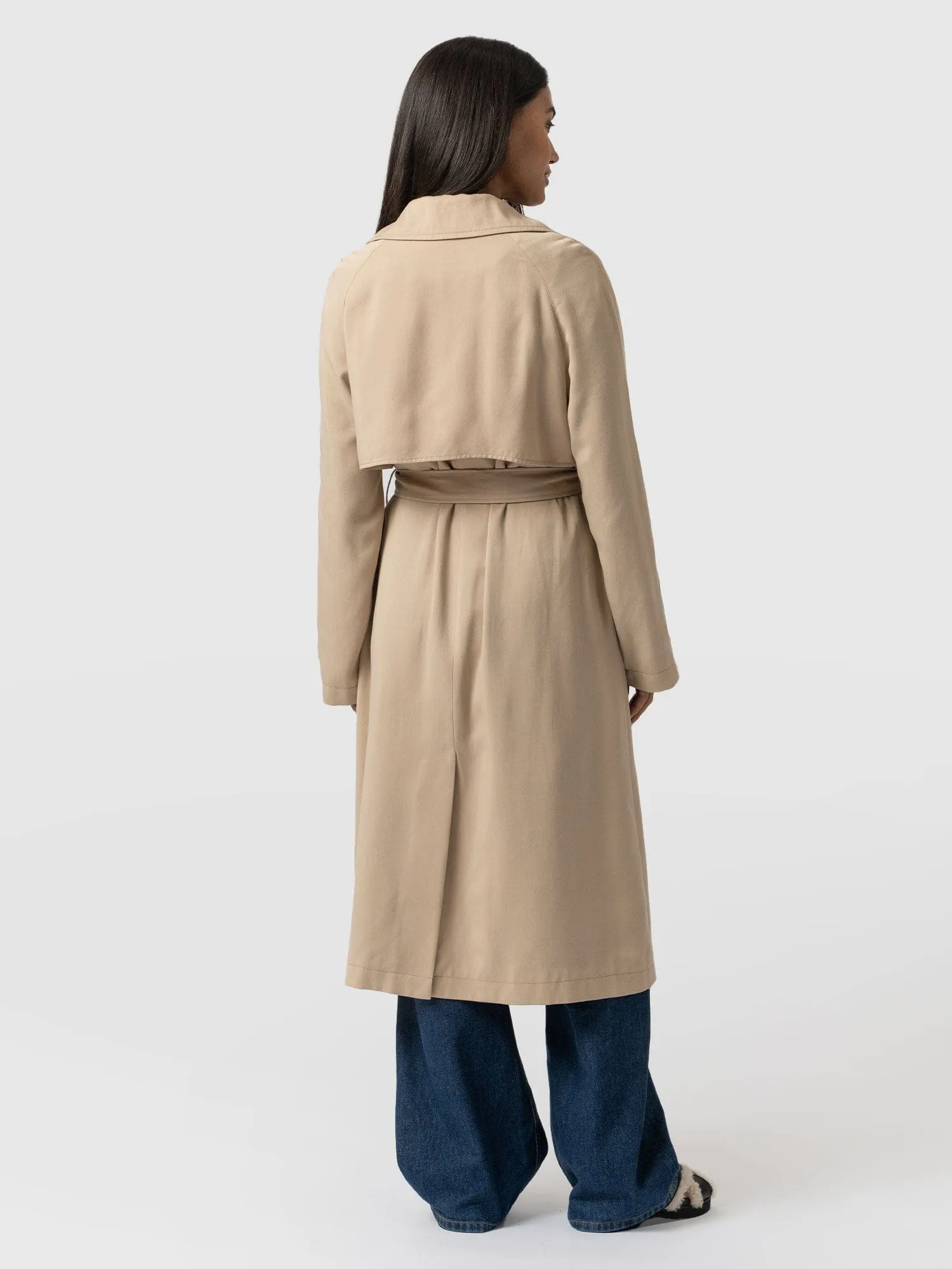 Marion Double Breasted Trench - Beige