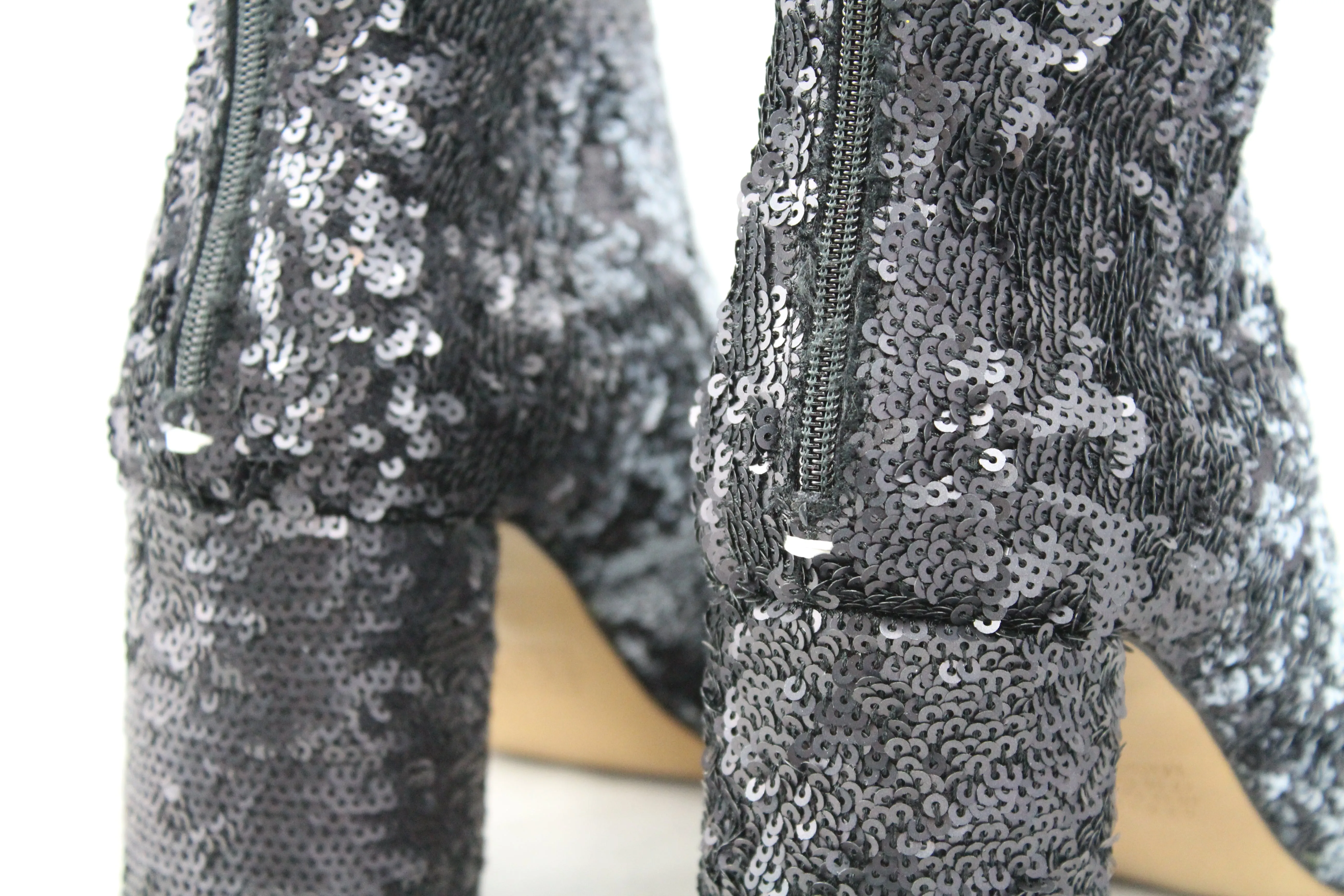 Martin Margiela Tronchetto con paillettes blu sfumate - N. 37