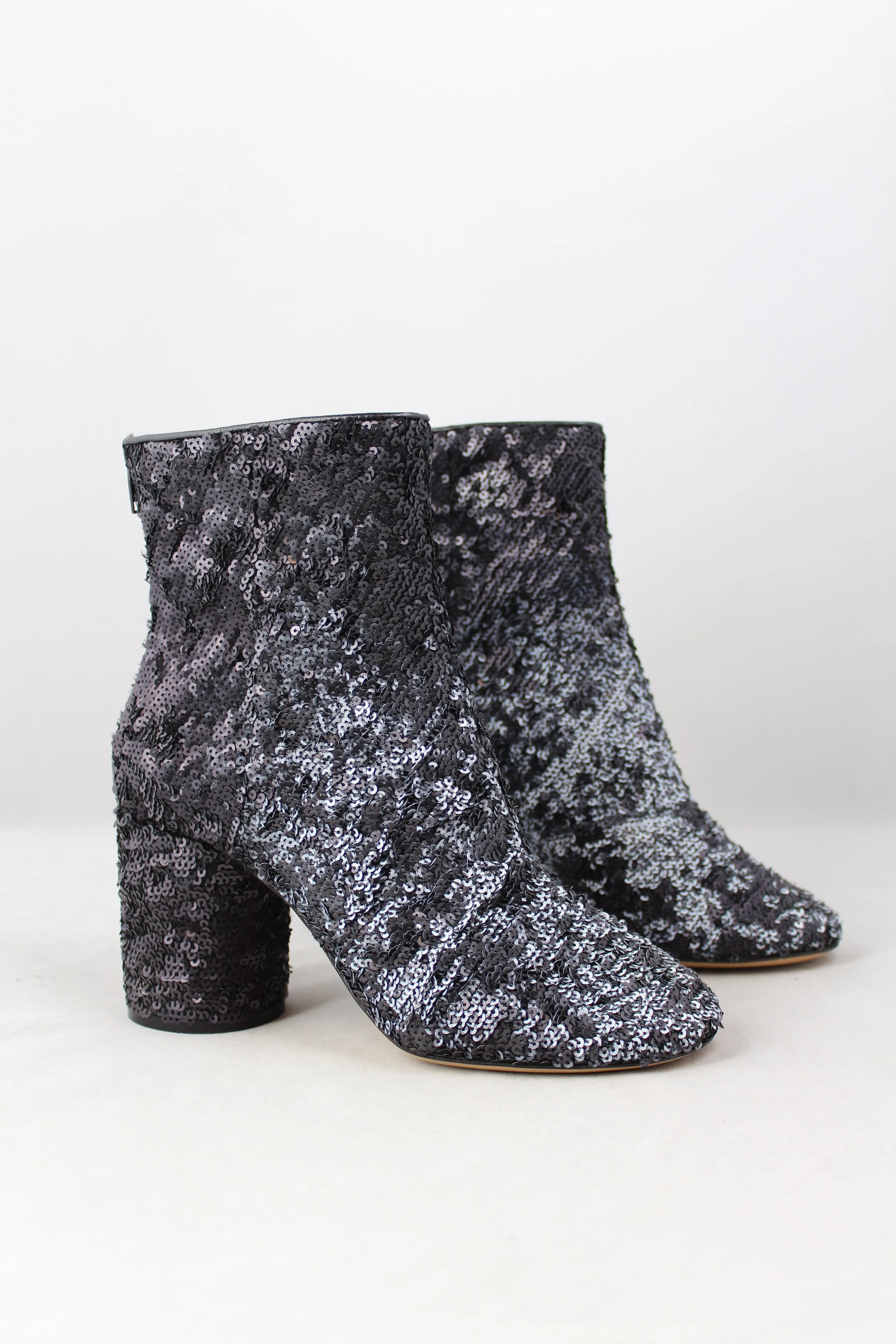 Martin Margiela Tronchetto con paillettes blu sfumate - N. 37