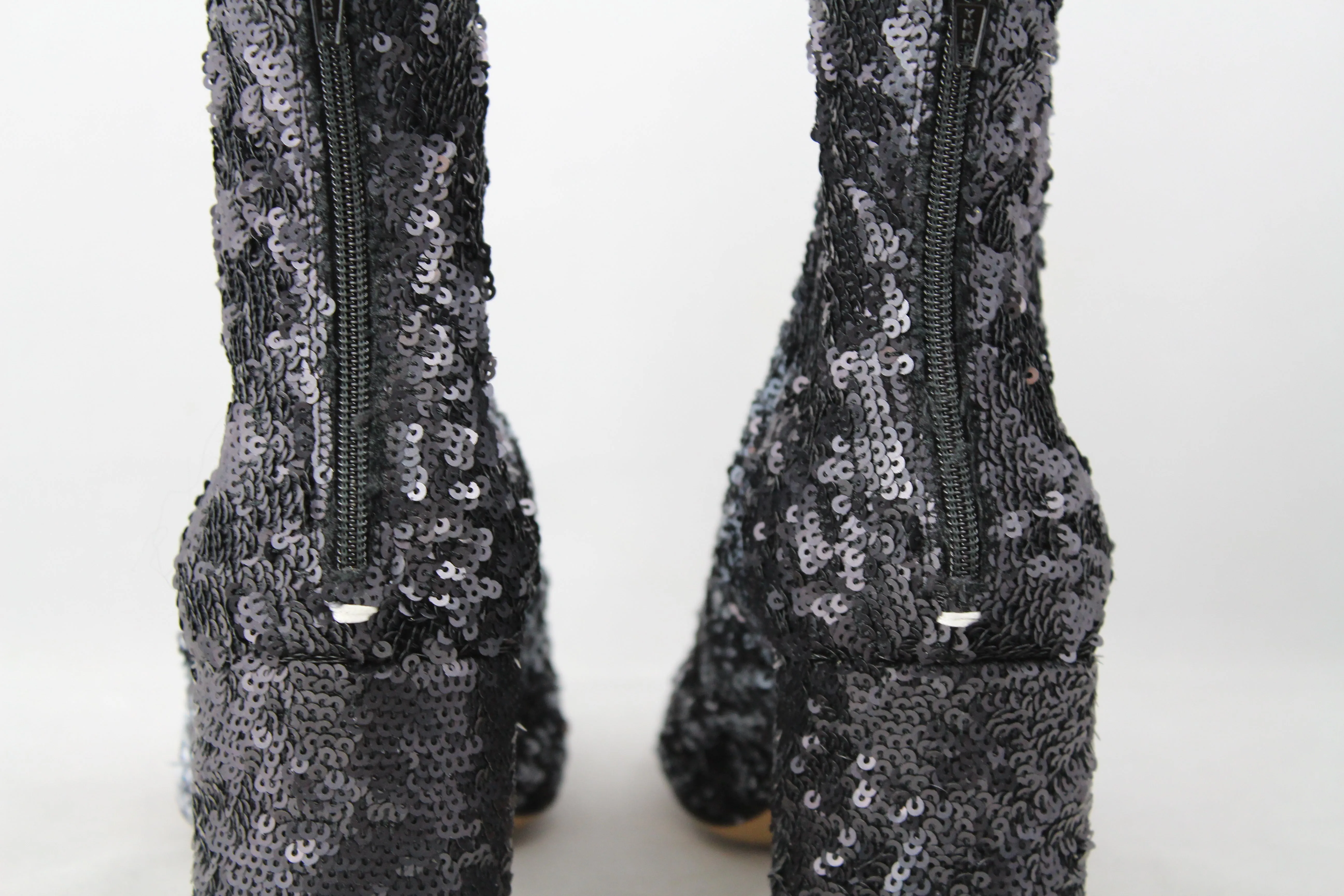 Martin Margiela Tronchetto con paillettes blu sfumate - N. 37