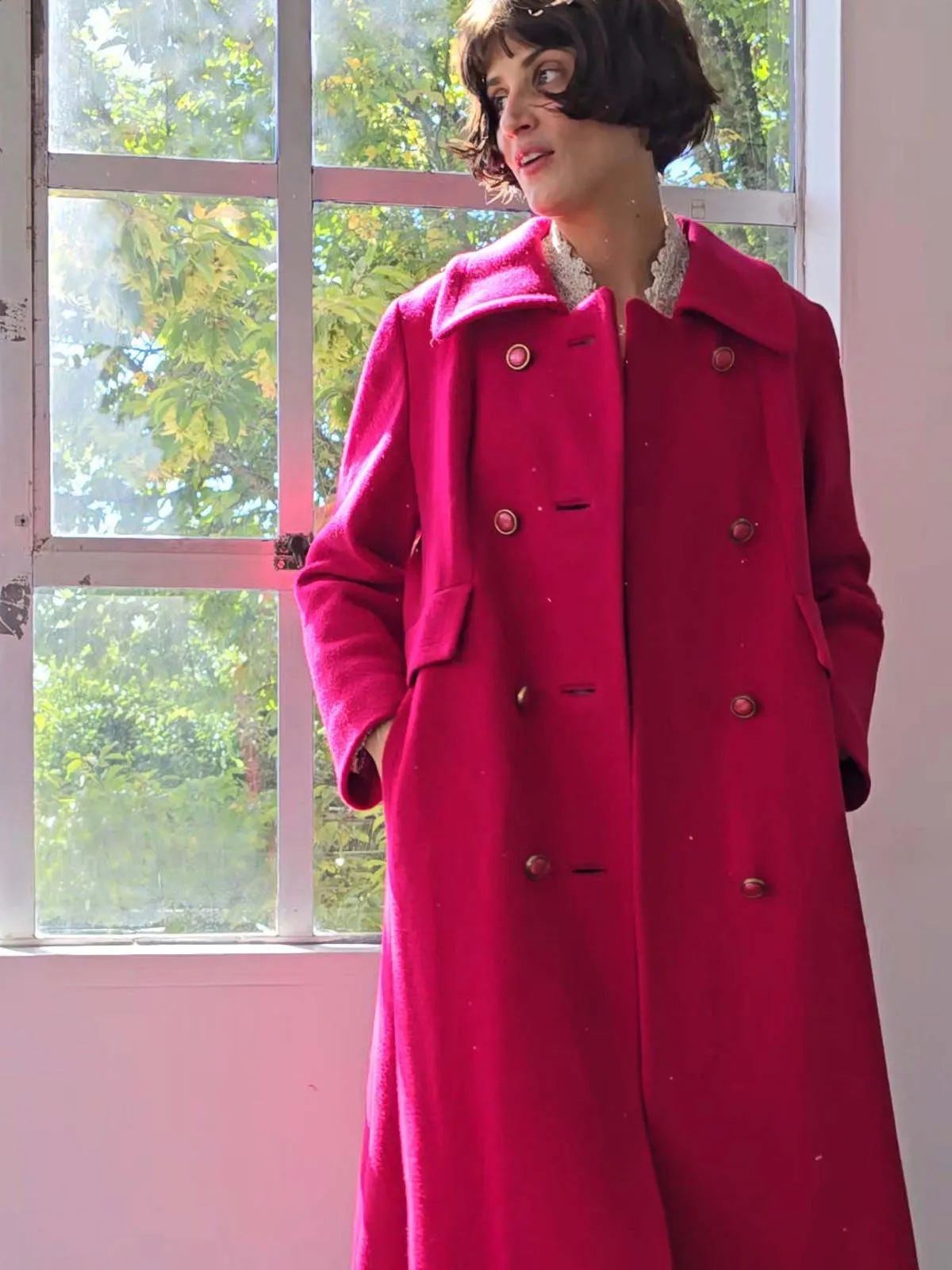 Maxi Coat - Pink Dragonfruit