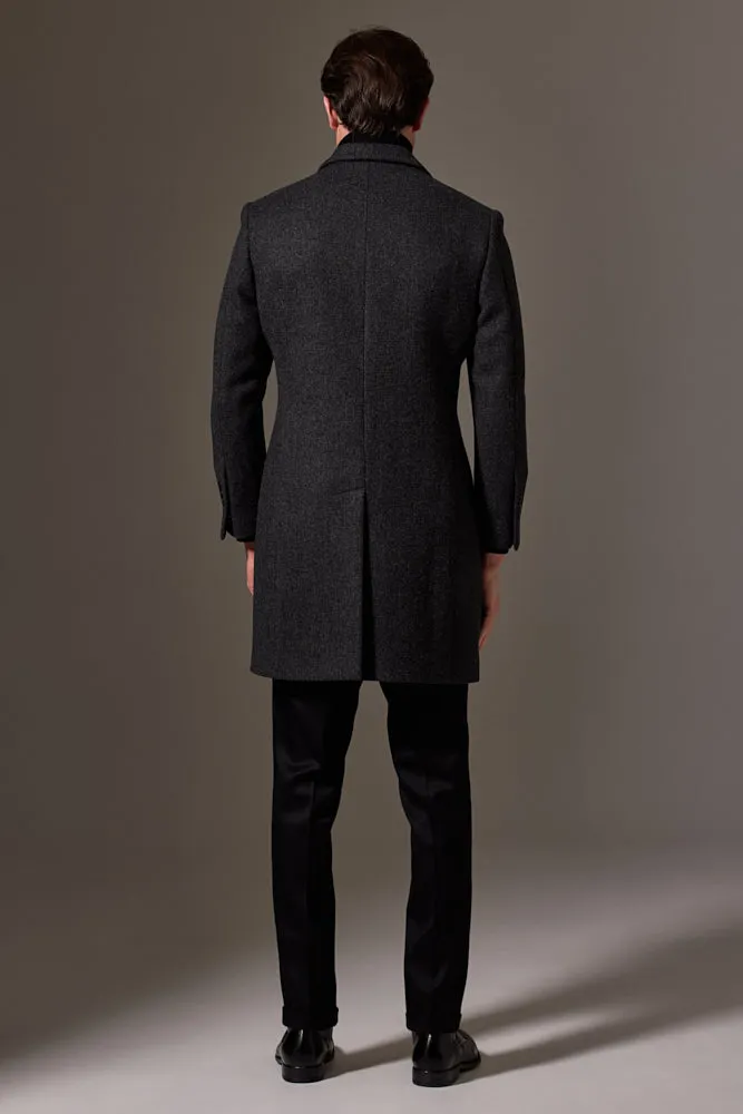 Maxwell Coat - Charcoal English Wool