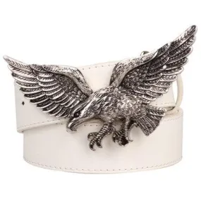 Men and Women Golden Flying Eagle Hawk Punk Rock Metal Buckle Belt