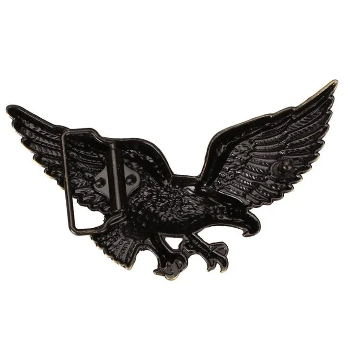 Men and Women Golden Flying Eagle Hawk Punk Rock Metal Buckle Belt