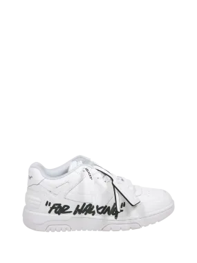 MEN OFF-WHITE WHITE CALF LEATHER OUT OF OFFICE ``FOR WALKING`` SNEAKER