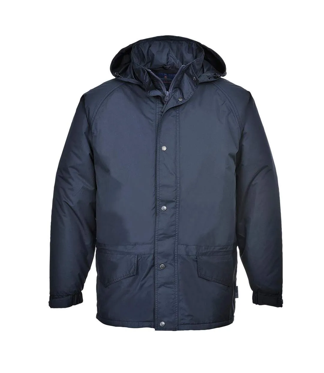 Mens arbroath fleece lined breathable winter padded jacket navy Portwest