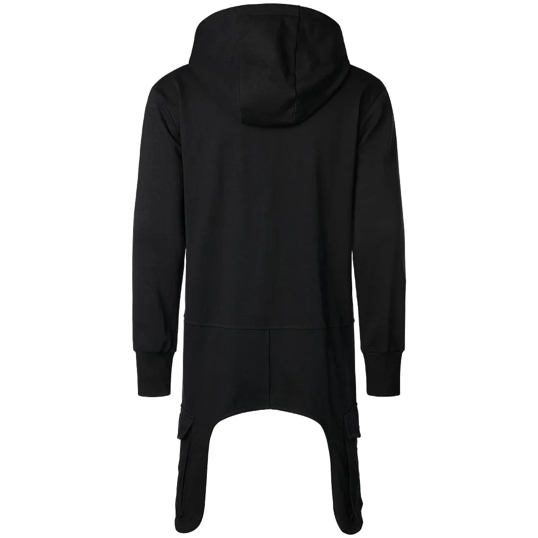 Men's Punk Irregular Splice Coat with Hood