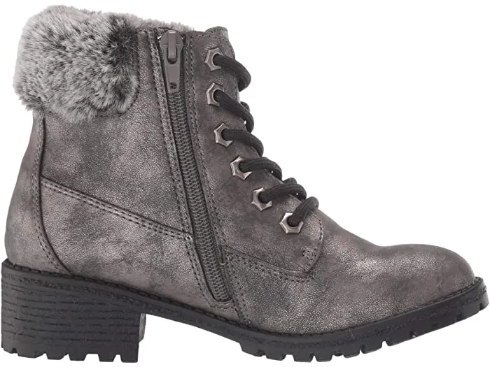 MIA Kid's Casey Faux-Fur Collar Boot - Pewter LGK005