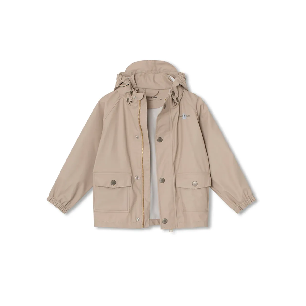 Mini A Ture Julien Rain Jacket. GRS  Sesame