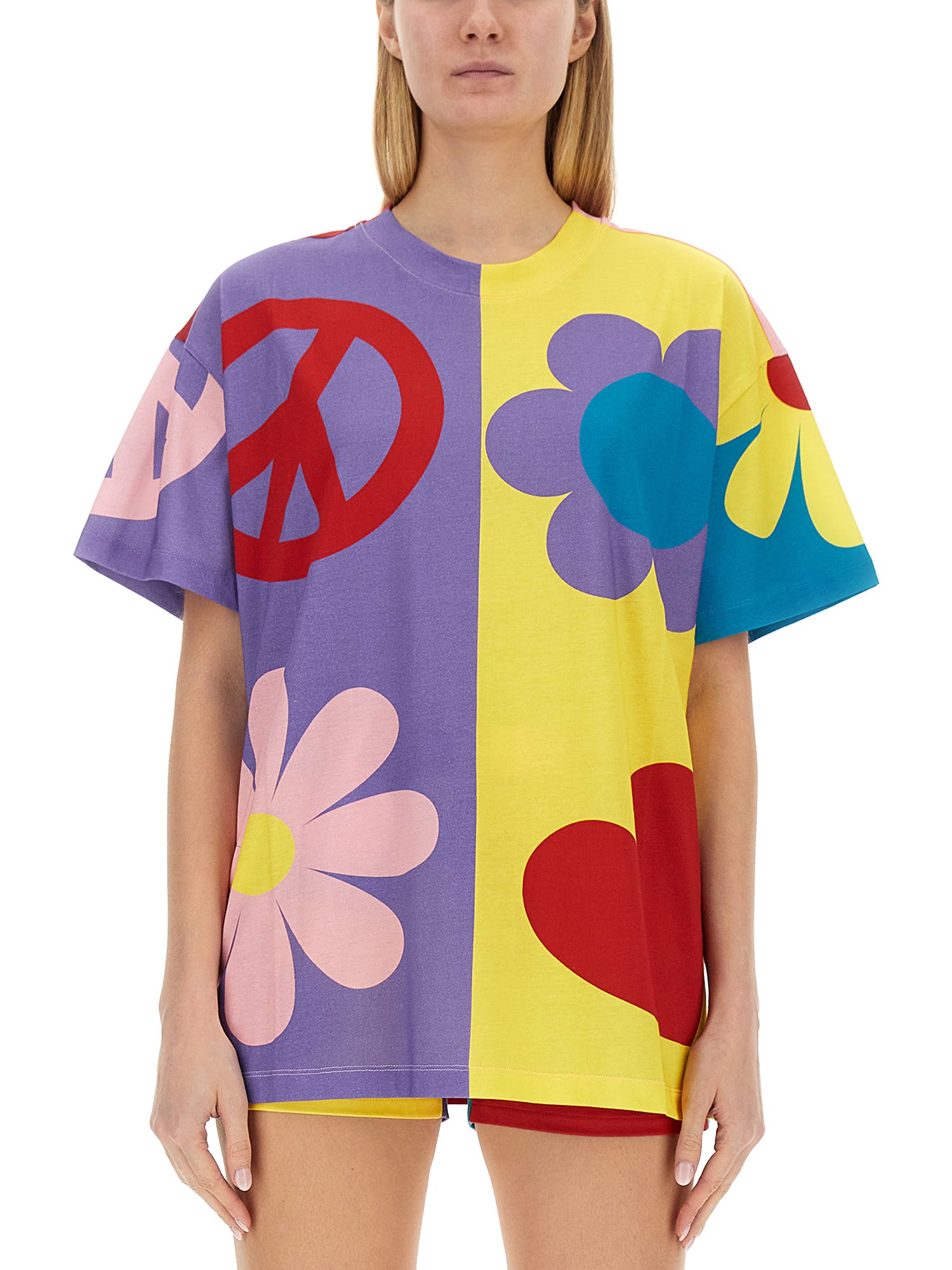 MOSCHINO JEANS    JERSEY T-SHIRT SYMBOLS