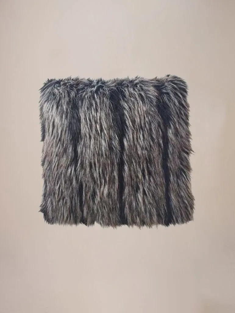 Night Fox Faux Fur Pillow