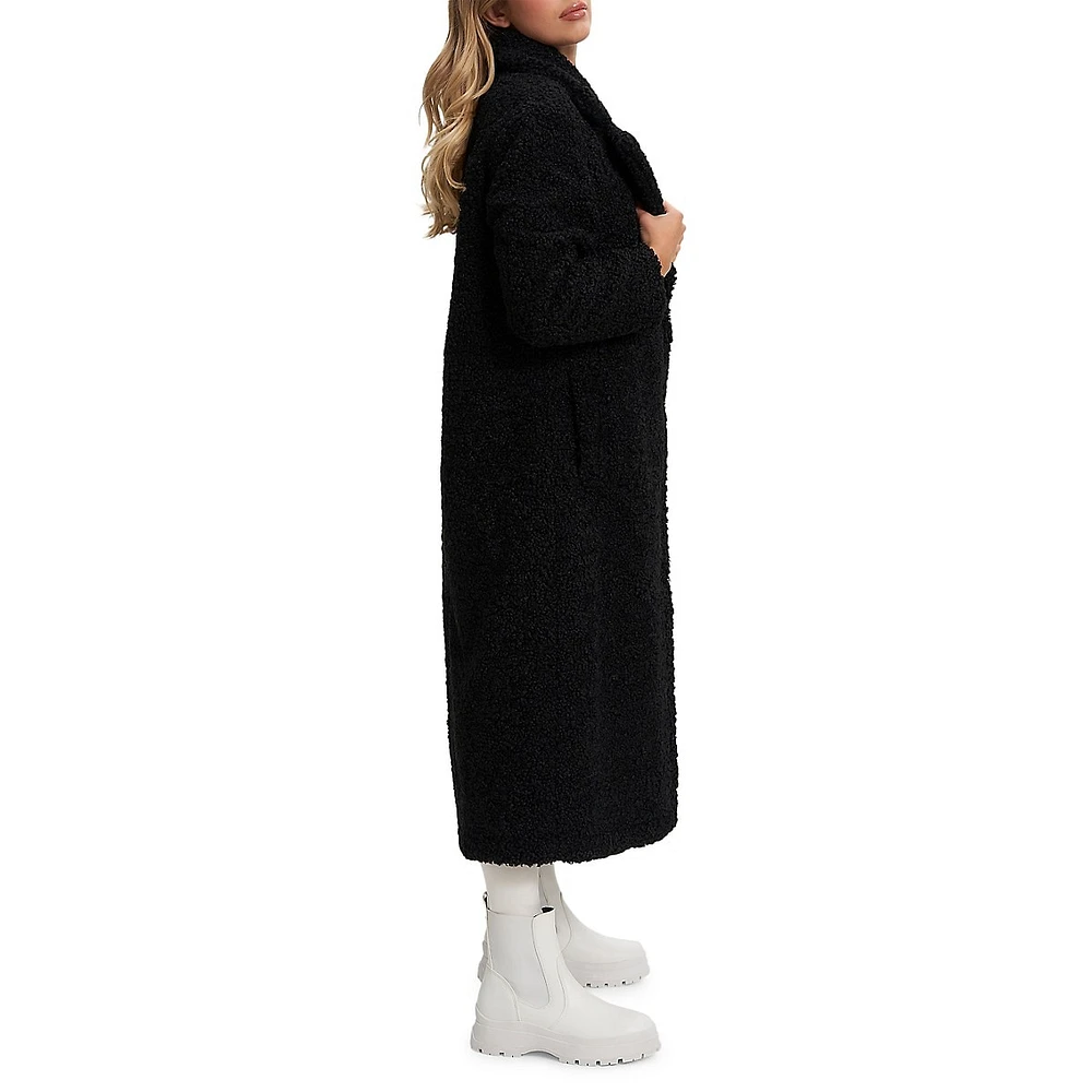 Noize Franny Maxi Faux Shearling Coat