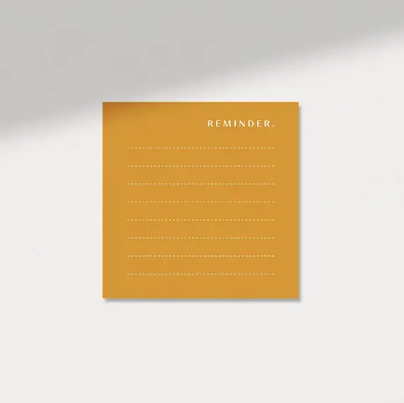 Notepad: Amber Color Block Reminder