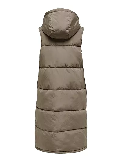 ONLY Alina Long Hooded Puffer Vest