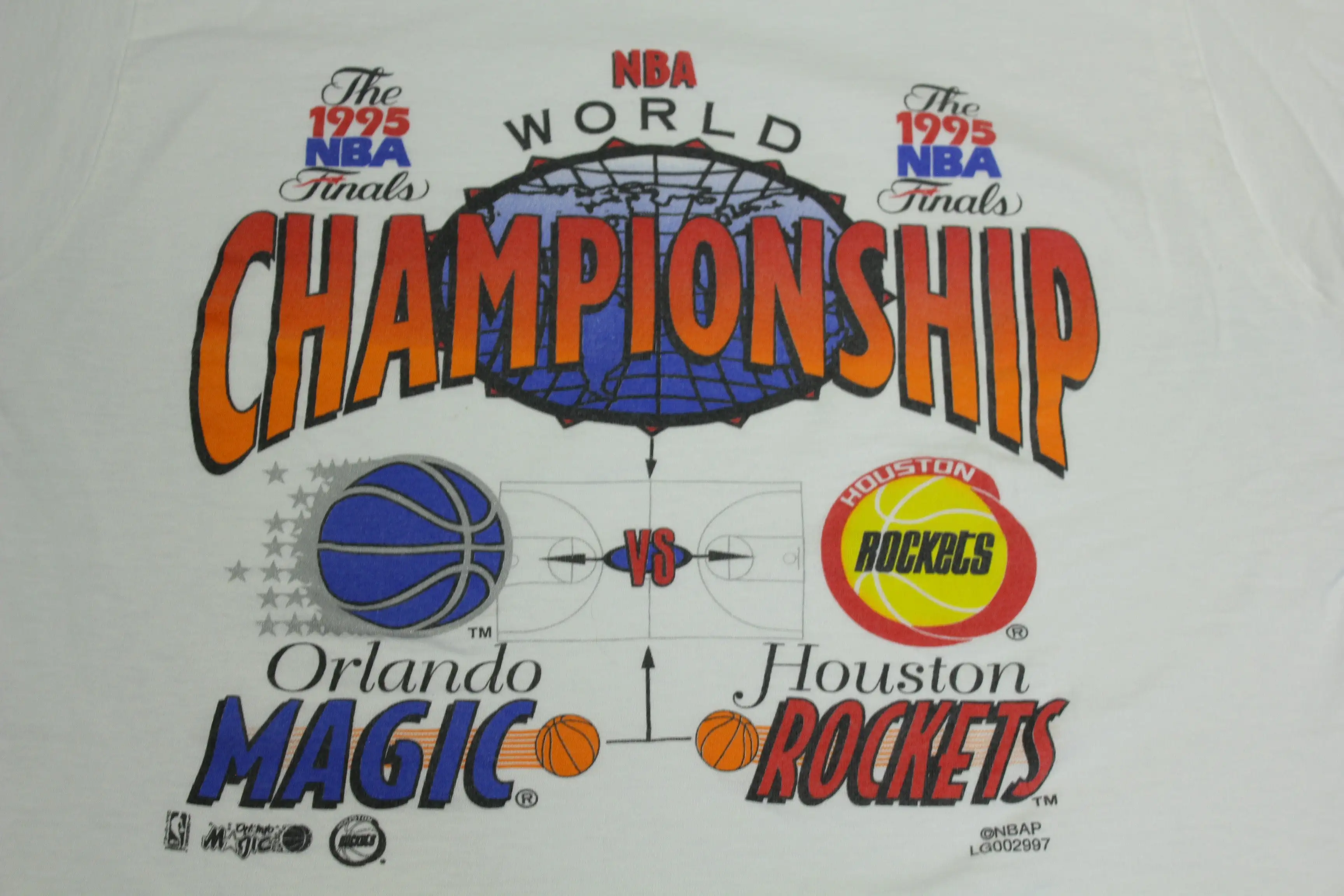 Orlando Magic Houston Rockets 1995 NBA Finals Vintage 90's Championship T-Shirt