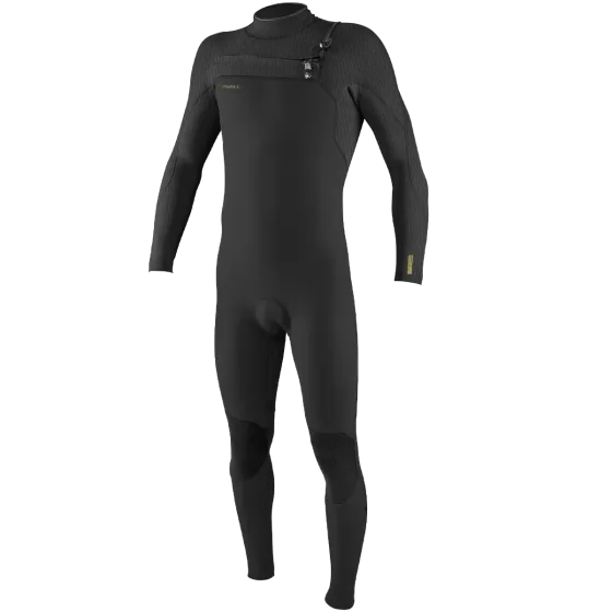 O'Neill Hyperfreak 5/4+mm Mens Chest Zip Winter Wetsuit - Raven