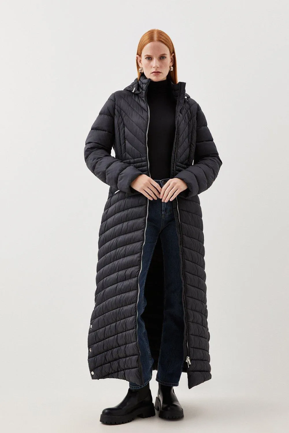 Petite Lightweight Packable Maxi Coat | Karen Millen