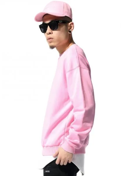 Pink Crewneck Pullover for Men