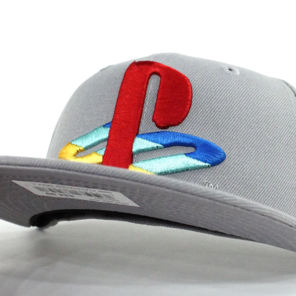 Playstation New Era 59Fifty Fitted Hats (Gray Playstation x New Era Cap Gray Under Brim)