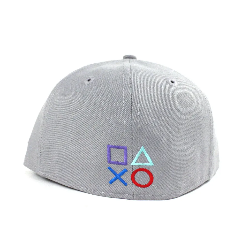 Playstation New Era 59Fifty Fitted Hats (Gray Playstation x New Era Cap Gray Under Brim)