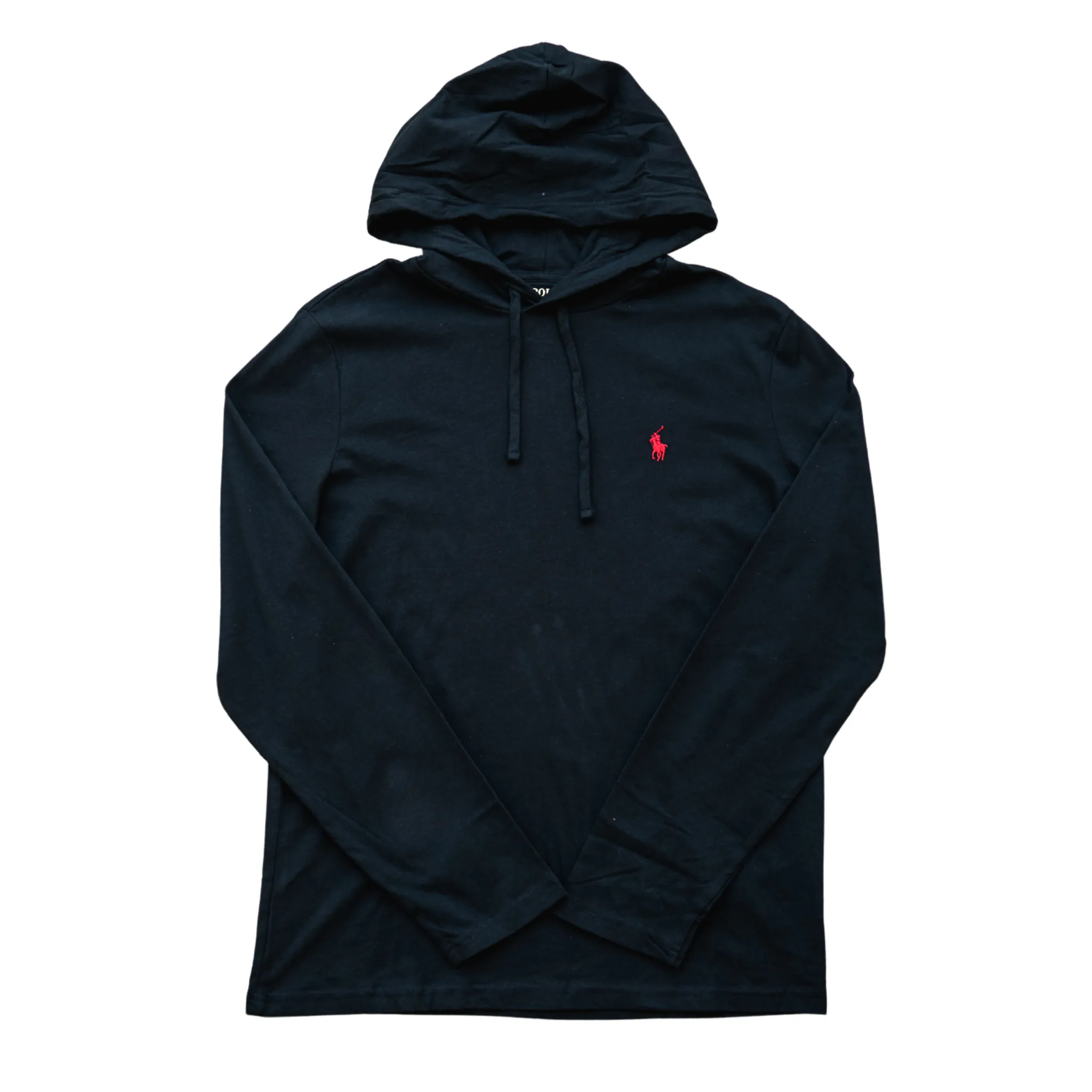 Polo Ralph Lauren Hooded Long Sleeve Shirt (Black/Red)