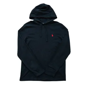 Polo Ralph Lauren Hooded Long Sleeve Shirt (Black/Red)