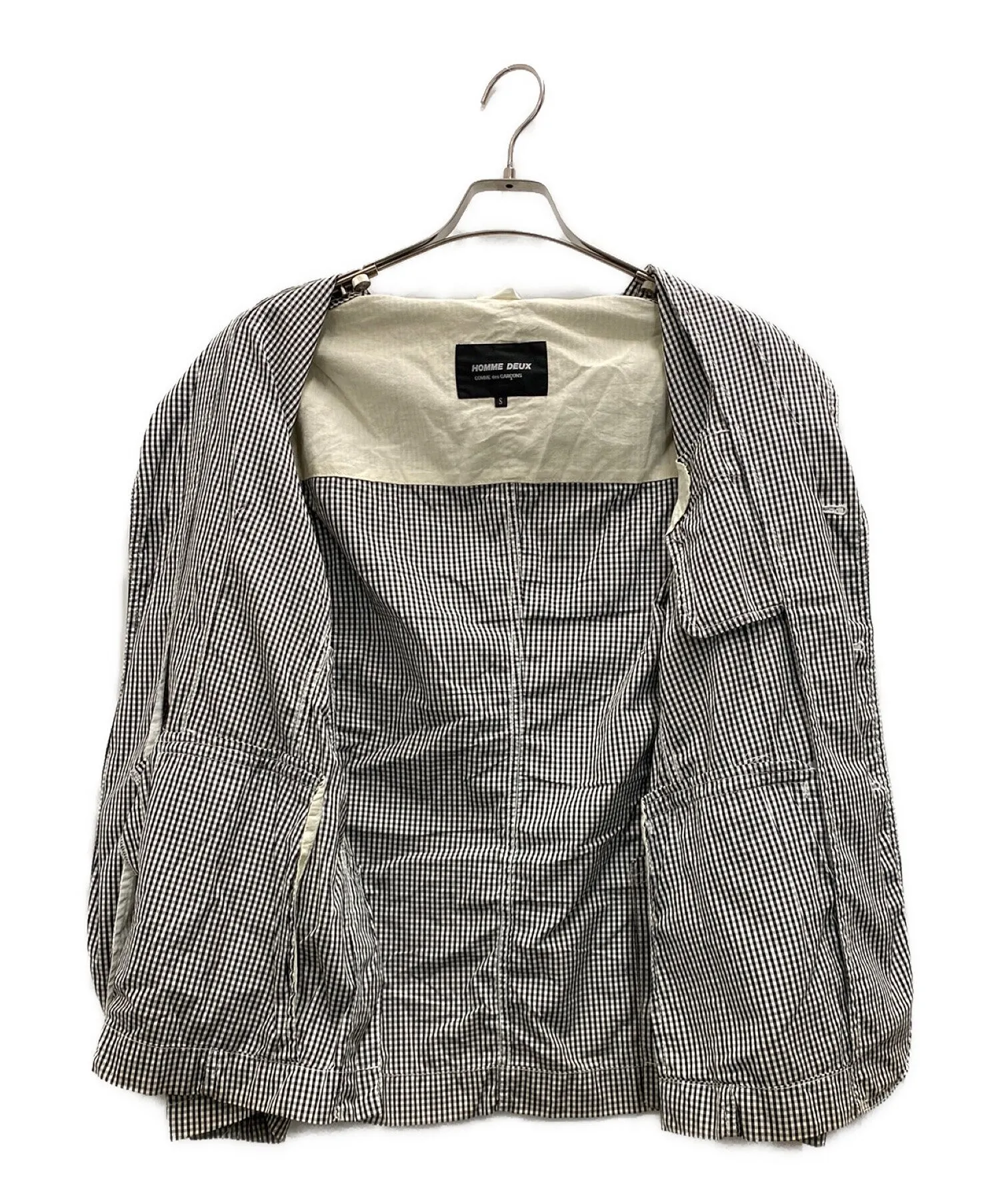 [Pre-owned] COMME des GARCONS HOMME DEUX Gingham Check 3B Jacket DM-J087