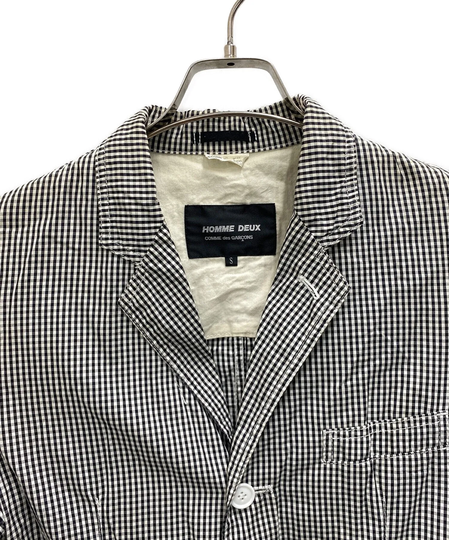 [Pre-owned] COMME des GARCONS HOMME DEUX Gingham Check 3B Jacket DM-J087