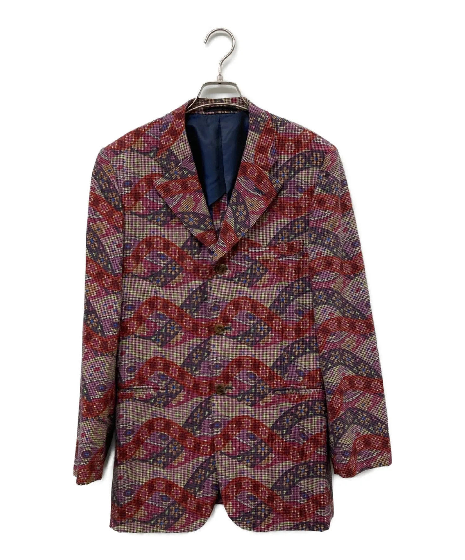 [Pre-owned] COMME des GARCONS HOMME PLUS  AD2001 01AW Looking at a different world Psychedelic Period All-Pattern 3B Jacket PC-J